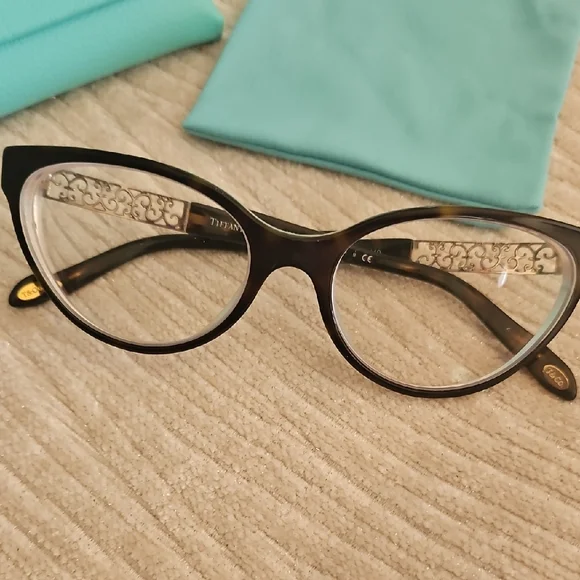 Tiffany & Co. Brown and Gold Glasses - Picture 2 of 6